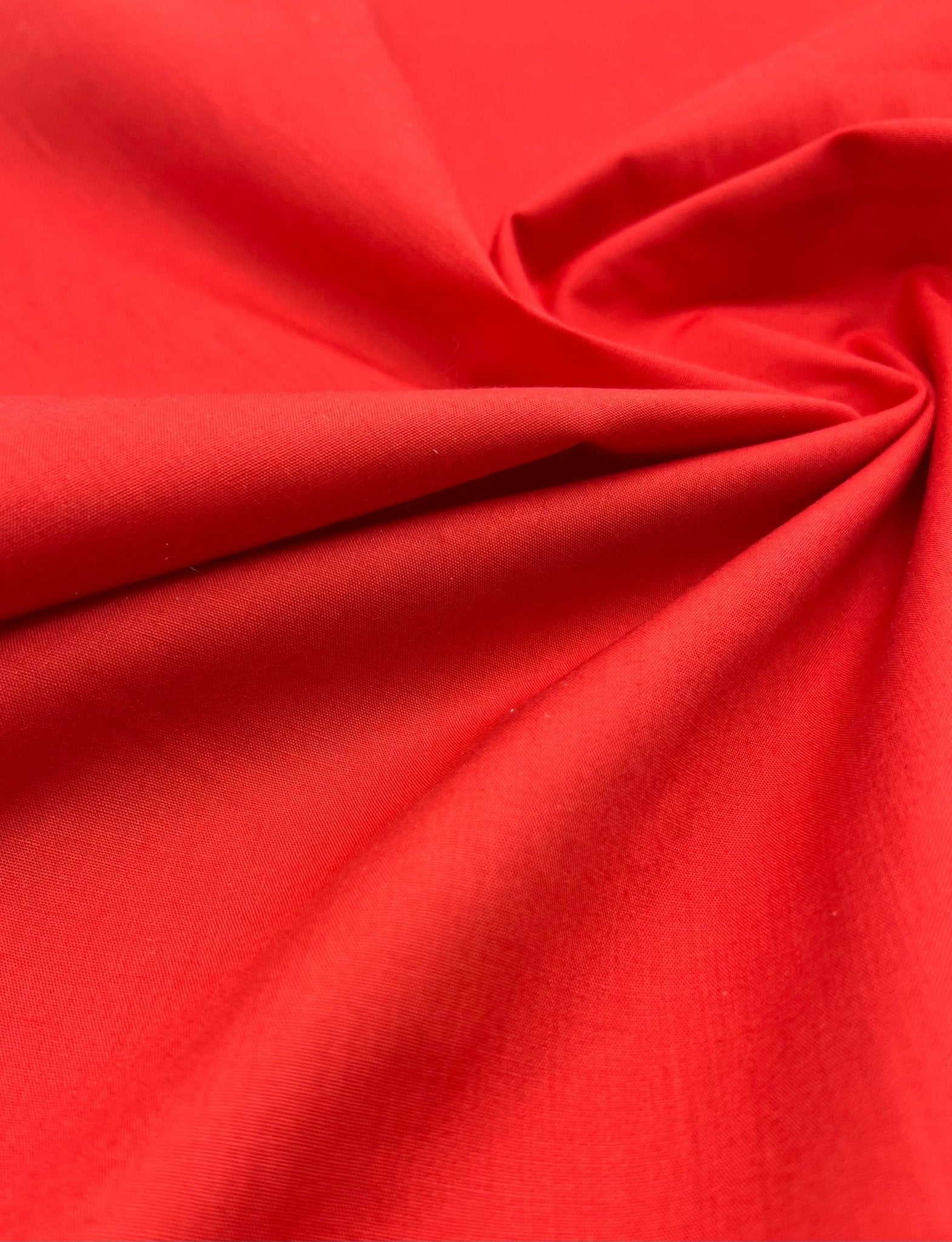 Red Plain Poly Cotton 105 GSM 80/20 44 Inch Non Stretch - T9 Fabrics